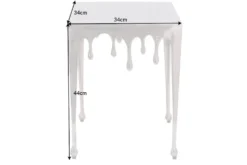 Extravaganter Beistelltisch LIQUID LINE S 34cm silber Tropfen-Design