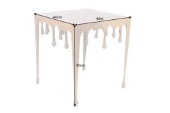 Extravaganter Couchtisch LIQUID LINE L 46cm gold Tropfen-Design