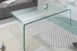 Extravaganter Glas Couchtisch FANTOME 110cm transparent