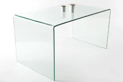 Extravaganter Glas Schreibtisch FANTOME 120cm transparent Esstisch Ganzglastisch