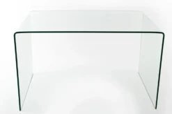 Extravaganter Glas Schreibtisch FANTOME 120cm transparent Esstisch Ganzglastisch