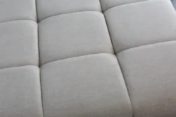 Extravaganter Hocker ELEGANCIA 110cm champagner beige Vogue Velours Samt Ziersteppung
