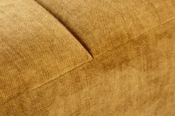 Extravaganter Hocker ELEGANCIA 110cm senfgelb Vogue Velours Samt mit Ziersteppung