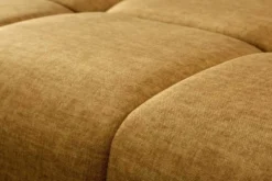 Extravaganter Hocker ELEGANCIA 110cm senfgelb Vogue Velours Samt mit Ziersteppung