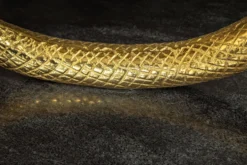 Extravaganter Konsolentisch WILDLIFE SNAKE 115cm schwarz gold Marmor Schlange Skulptur