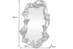 Extravaganter Wandspiegel VENETIA 150cm silber variable Aufhängung