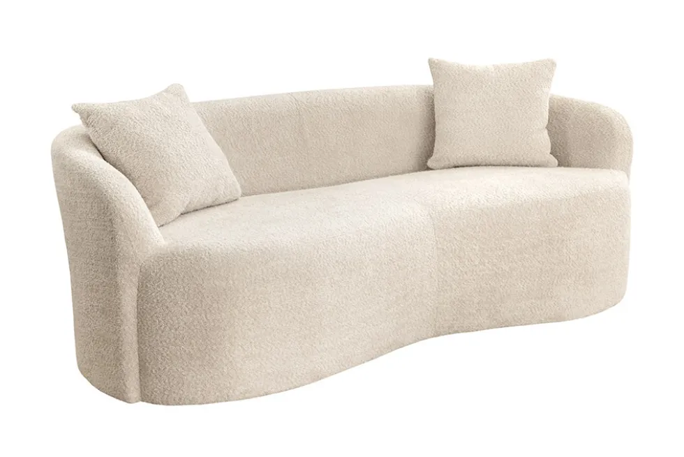 Extravagantes Sofa ELEMENTAL 180cm champagner beige Feinstrick Bouclé 2-Sitzer
