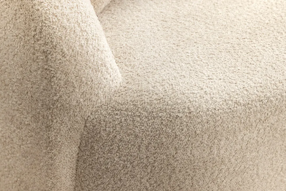 Extravagantes Sofa ELEMENTAL 180cm champagner beige Feinstrick Bouclé 2-Sitzer