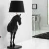 Extravagante Stehlampe BLACK BEAUTY 130cm schwarz Pferdefigur