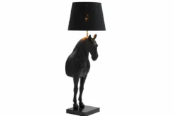 Extravagante Stehlampe BLACK BEAUTY 130cm schwarz Pferdefigur