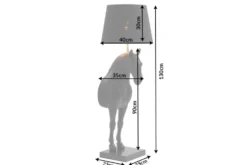 Extravagante Stehlampe BLACK BEAUTY 130cm schwarz Pferdefigur