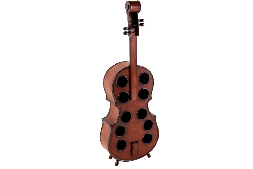 Extravagantes Weinregal CELLO 133cm braun Tannenholz für 10 Flaschen