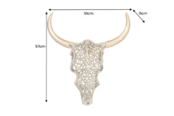 Extravagante Wanddekoration EXOTIC BULL 60cm gold Mangoholz Stierkopf