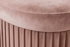 Faltbare Polsterbank ÉLAN 80cm rosa Samt Sitzbank mit Stauraum