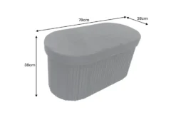 Faltbare Polsterbank ÉLAN 80cm schwarz Samt Sitzbank mit Stauraum
