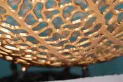 Filigrane Design Schale ABSTRACT LEAF 45cm gold Handarbeit