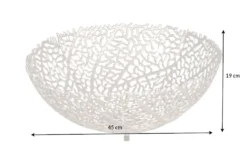 Filigrane Design Schale ABSTRACT LEAF 45cm silber Handarbeit