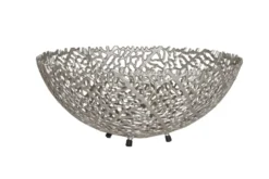Filigrane Design Schale ABSTRACT LEAF 45cm silber Handarbeit