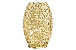 Filigrane Design Vase ABSTRACT LEAF gold 50cm Handarbeit