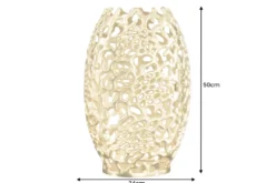 Filigrane Design Vase ABSTRACT LEAF gold 50cm Handarbeit