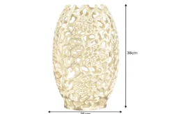 Filigrane Design Vase ABSTRACT LEAF gold 40cm Handarbeit