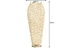 Filigrane Design XXL Vase ABSTRACT LEAF 90cm gold Handarbeit