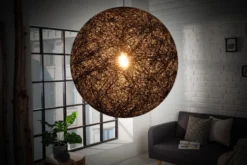 Filigrane Hängelampe COCOONING XL 60cm schwarz Kugelleuchte