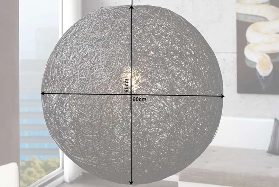 Filigrane Hängelampe COCOONING XL 60cm schwarz Kugelleuchte
