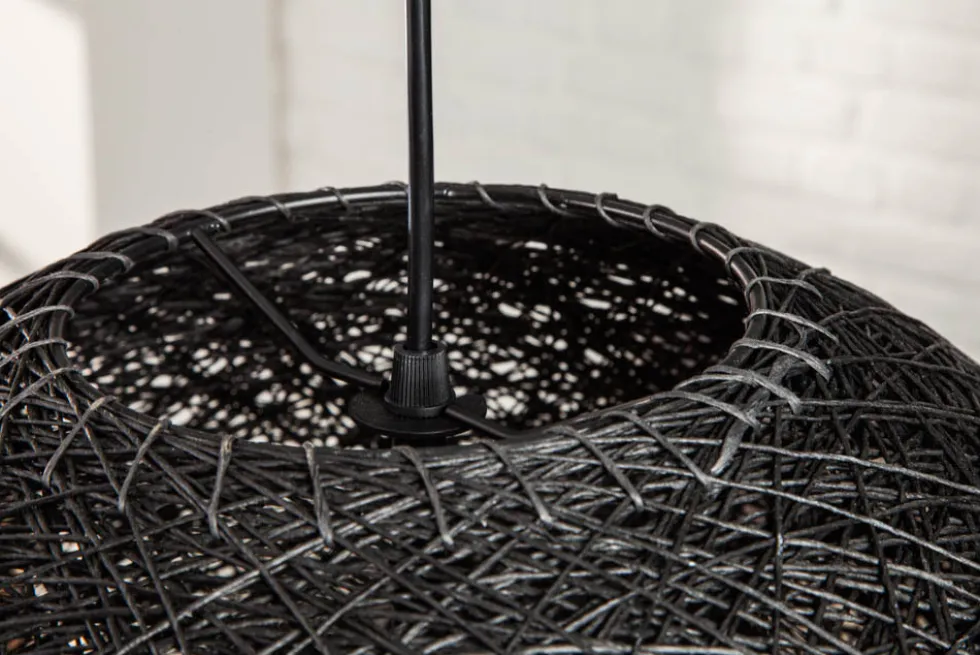 Filigrane Hängelampe COCOONING XL 60cm schwarz Kugelleuchte
