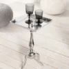 Filigraner Beistelltisch TRAYFUL 55cm silber Aluminium Tablett-Tisch