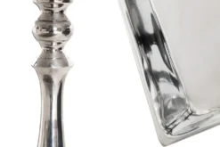 Filigraner Beistelltisch TRAYFUL 55cm silber Aluminium Tablett-Tisch