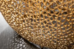 Filigraner Couchtisch LEAF 80cm gold Metall handmade Blatt-Design