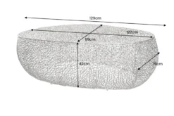 Filigraner Design Couchtisch ABSTRACT LEAF 130cm silber Handarbeit