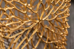 Filigranes Beistelltisch 2er Set ABSTRACT LEAF 45cm gold Handarbeit