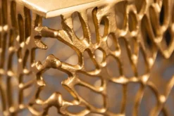Filigranes Beistelltisch 2er Set ABSTRACT LEAF 45cm gold Handarbeit
