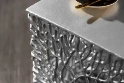Filigranes Beistelltisch 2er Set ABSTRACT LEAF 45cm silber Handarbeit