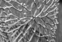 Filigranes Beistelltisch 2er Set ABSTRACT LEAF 45cm silber Handarbeit