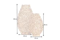 Filigranes Vasen 2er Set ABSTRACT LEAF 40cm gold Handarbeit