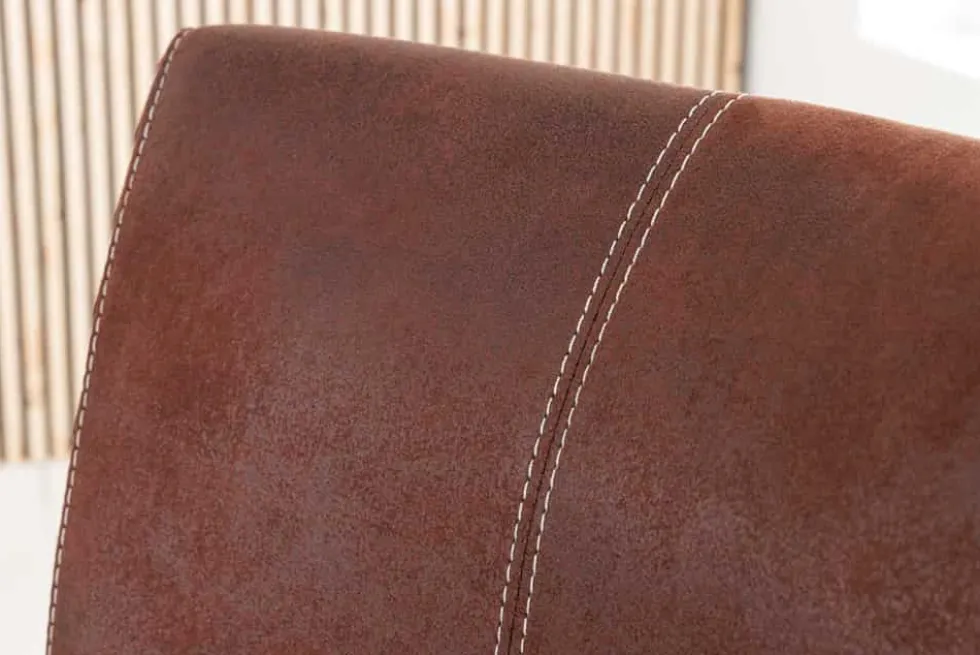 Freischwinger Stuhl SAMSON dark coffee Edelstahlrahmen mit Komfortgriff