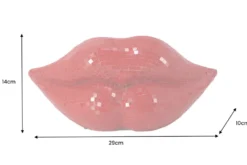 Glamouröse Deko-Figur DISCO LIP 30cm rot Glas-Mosaik-Design handmade