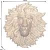 Goldene Wanddeko WILDLIFE LION 35cm gold Metall Löwenkopf-Skulptur handmade