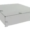 Großer Hocker HEAVEN 100cm champagner beige Bouclé Polsterhocker Federkern