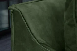 Großes 3-Sitzer Sofa HEAVEN 200cm dunkelgrün Samt Federkern waschbarer Bezug Hussensofa Couch