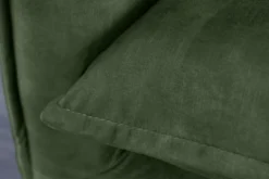 Großes 3-Sitzer Sofa HEAVEN 200cm dunkelgrün Samt Federkern waschbarer Bezug Hussensofa Couch