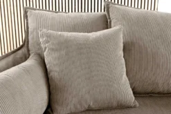 Großes 3-Sitzer Sofa HEAVEN 200cm greige Cord Federkern Hussensofa