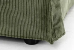 Großes 3-Sitzer Sofa HEAVEN 200cm grün Cord Federkern Hussensofa