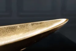 Handgearbeitete Deko Schale GOLD LEAF 80cm antik gold Aluminium