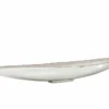 Handgearbeitete Deko Schale SILVER LEAF 80cm silber Aluminium