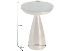 Handgearbeiteter Beistelltisch ELEMENTS 60cm gold grün Marmor rund