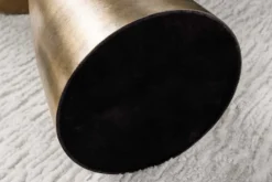 Handgearbeiteter Beistelltisch ELEMENTS 55cm gold grün Marmor rund
